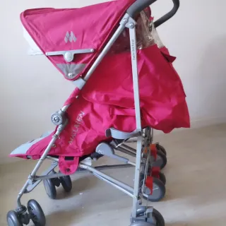 Carrinho Gêmeos Maclaren Twin Techno Rosa