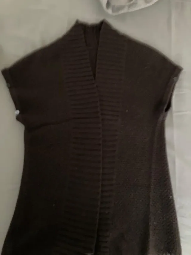 Gilet marrone lana e cashmere