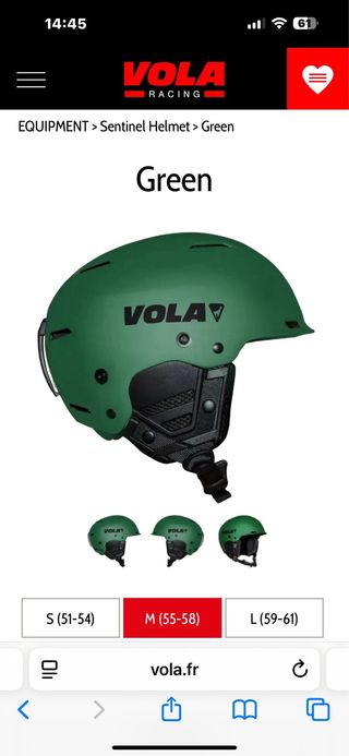 Casco de esquí Vola verde