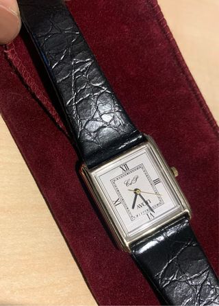 Orologio donna vintage nero con custodia