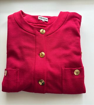 Abito Delia Ferrari in  Lana Rosso fragola Tg 49