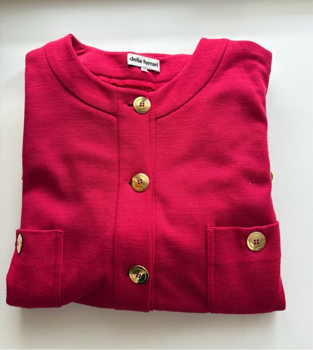 Abito Delia Ferrari in Lana Rosso fragola Tg 49