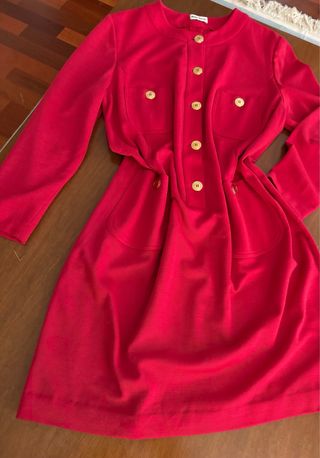 Abito Delia Ferrari in  Lana Rosso fragola Tg 49