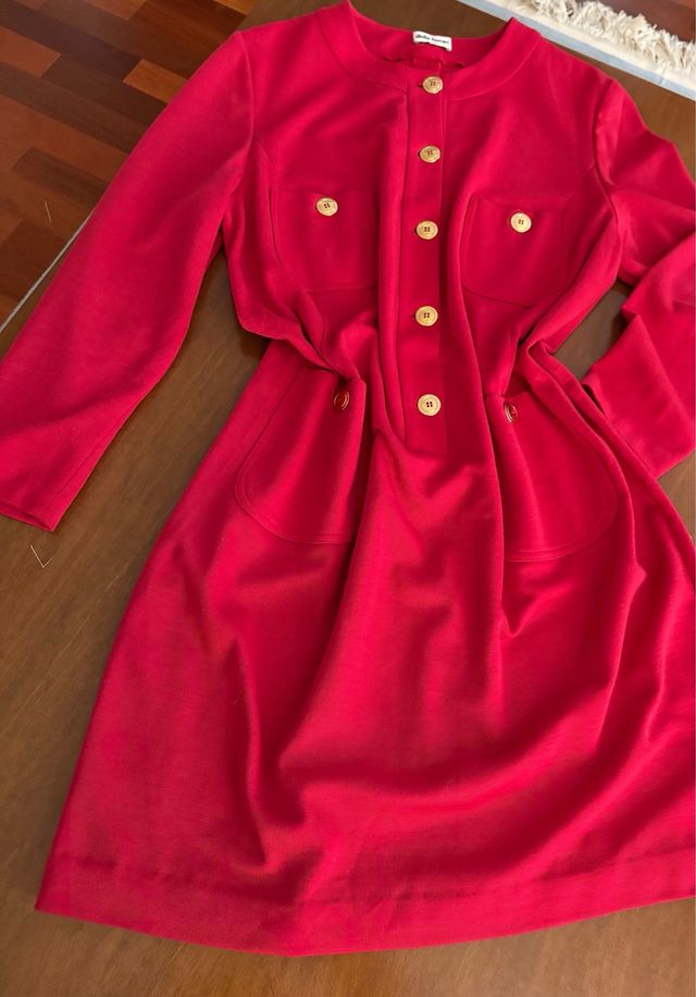 Abito Delia Ferrari in Lana Rosso fragola Tg 49