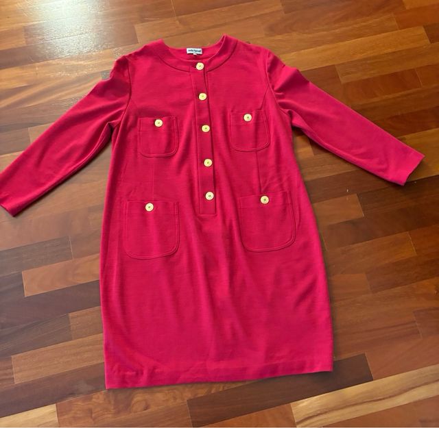 Abito Delia Ferrari in Lana Rosso fragola Tg 49