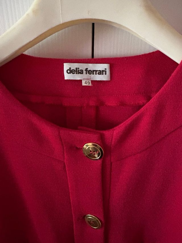 Abito Delia Ferrari in Lana Rosso fragola Tg 49