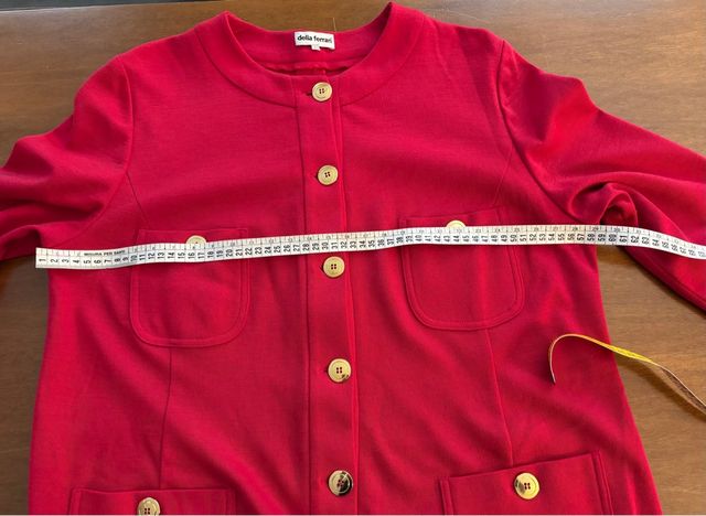 Abito Delia Ferrari in Lana Rosso fragola Tg 49