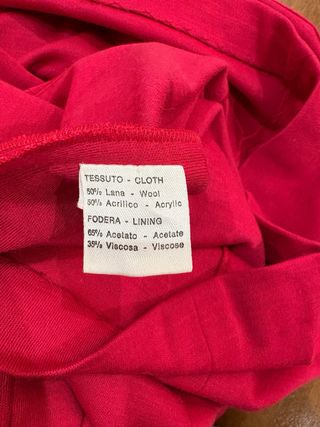 Abito Delia Ferrari in  Lana Rosso fragola Tg 49