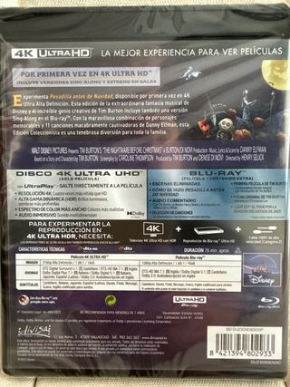 PESADILLA ANTES DE NAVIDAD BLURAY 4K UHD + BR NUEV