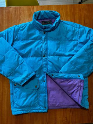 Piumino vintage Fila blu e viola