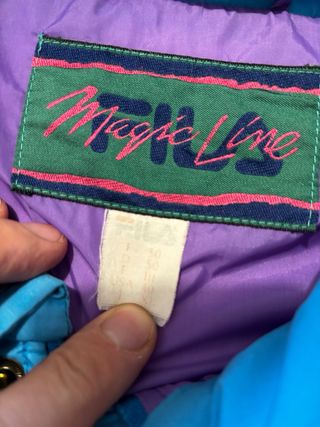 Piumino vintage Fila blu e viola