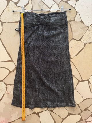 Tubino nero e argento elastico