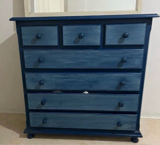 Cómoda y Espejo Azul