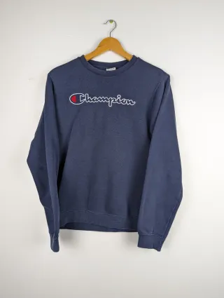 Sudadera Champion Logo Bordado Azul Marino