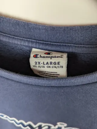 Sudadera Champion Logo Bordado Azul Marino