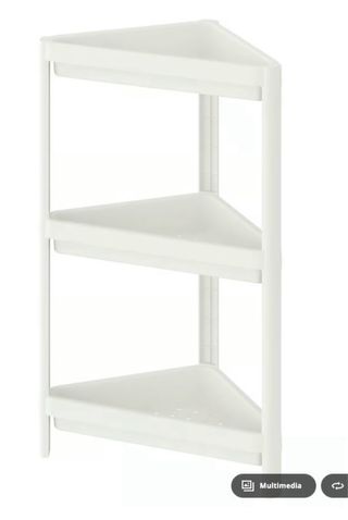 Scaffale angolare e due scaffali