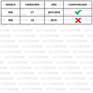 Emblema RS6 negro para parrilla de Audi RS6 C7