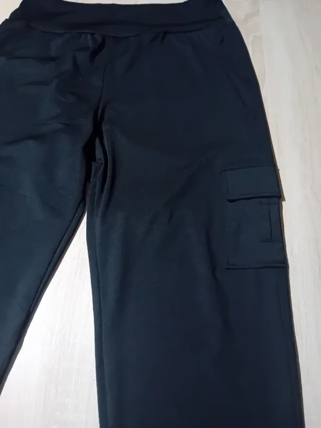 Pantaloni Tecno Lucidi Neri con Tasche