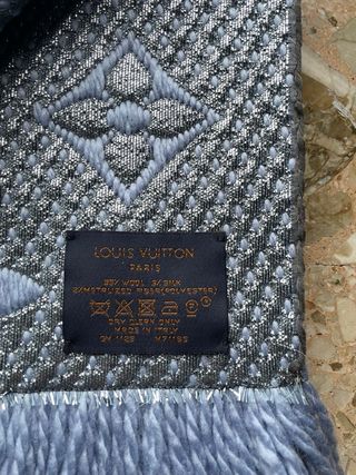 Sciarpa Louis Vuitton Lana Grigio Azzurro