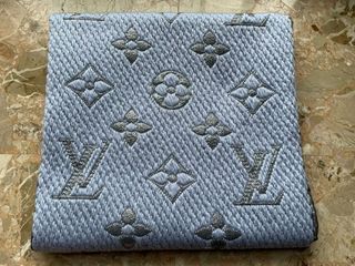 Sciarpa Louis Vuitton Lana Grigio Azzurro