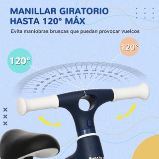 Bicicleta de Equilibrio Infantil Azul