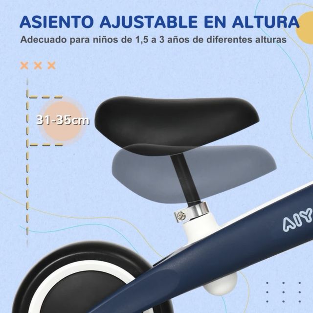 Bicicleta de Equilibrio Infantil Azul