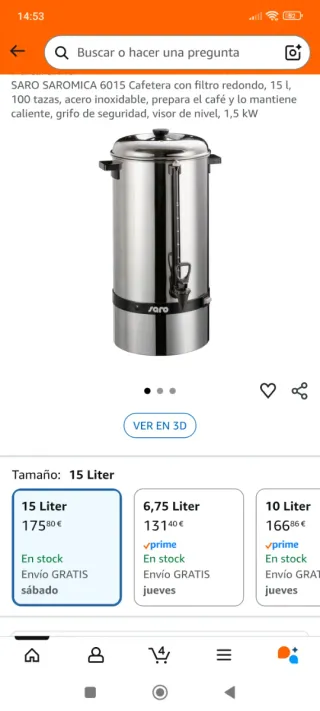 Cafetera Saromica 6015