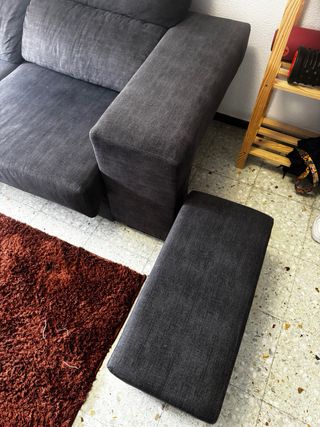 Sofá modular gris de tela