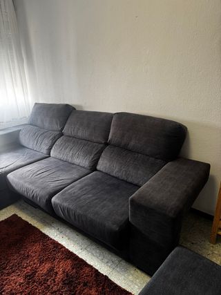 Sofá modular gris de tela