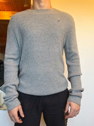 Jersey Hollister Gris Hombre