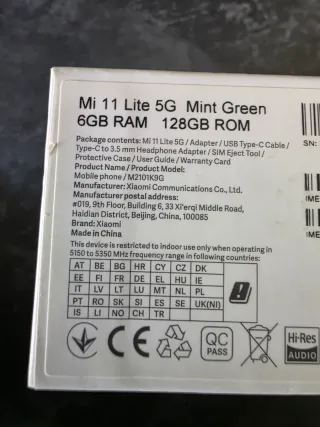 Xiaomi Mi 11 Lite 5G 128GB Verde