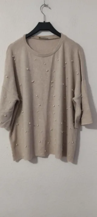Jersey Zara Perlas Beige