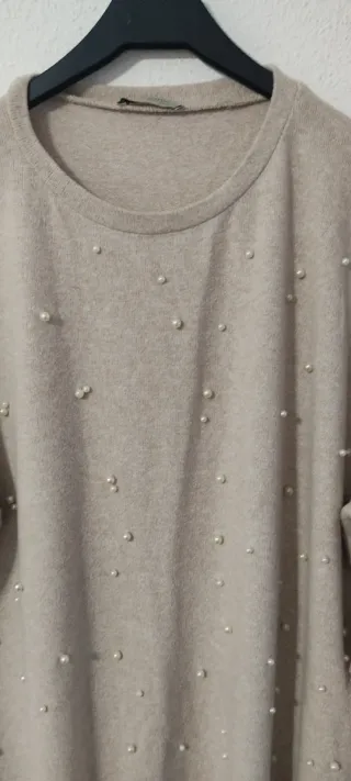 Jersey Zara Perlas Beige