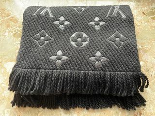 Sciarpa LV Classica Lana Grigio Nero