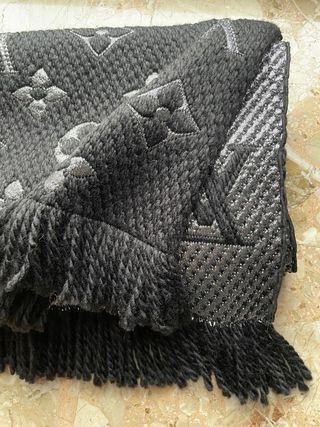 Sciarpa LV Classica Lana Grigio Nero