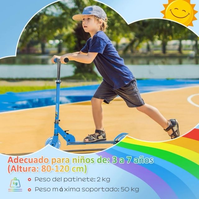Patinete Infantil Plegable con Luces y Música