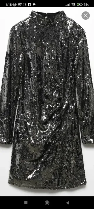 Vestido Mango lentejuelas fiesta