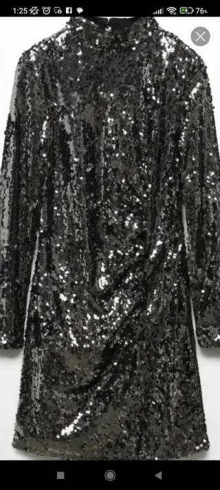 Vestido Mango lentejuelas fiesta
