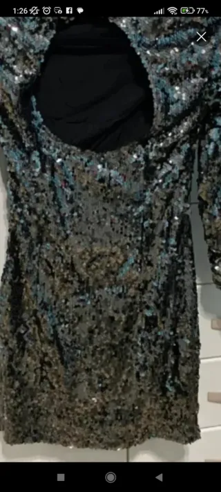 Vestido Mango lentejuelas fiesta