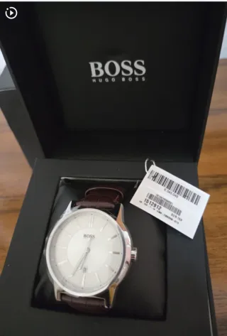 Reloj Hugo Boss Caballero Cuero Marrón Plata