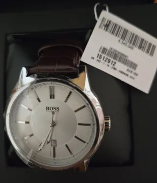 Reloj Hugo Boss Caballero Cuero Marrón Plata