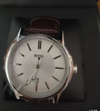 Reloj Hugo Boss Caballero Cuero Marrón Plata
