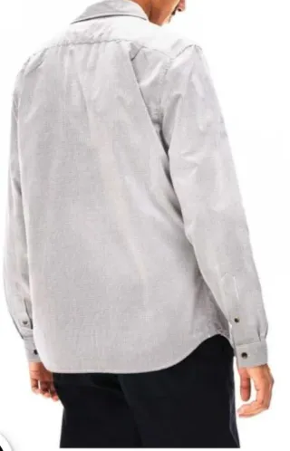 Camisa Lacoste Gris Manga Larga