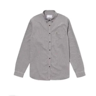 Camisa Lacoste Gris Manga Larga