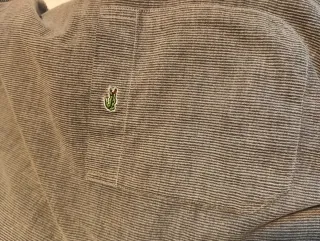 Camisa Lacoste Gris Manga Larga