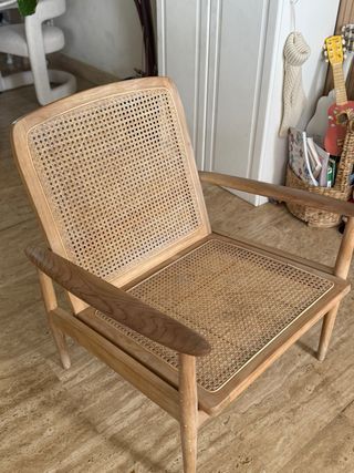 Sillón Zara Home madera y ratán