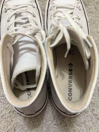 Converse Platform Pelle Bianche