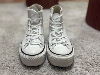 Converse Platform Pelle Bianche