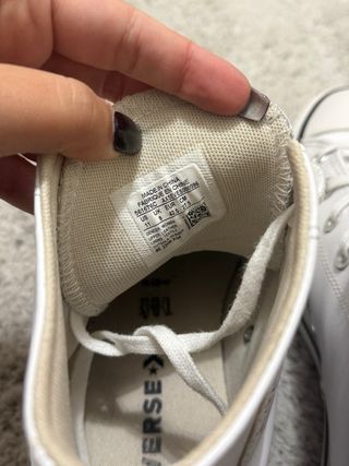 Converse Platform Pelle Bianche