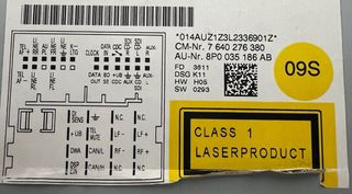 Radio Audi Concert A3 Sportback Original